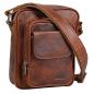 Preview: Herren Leder Umhängetasche Schultertasche Minibag Crossbag Ledertasche
